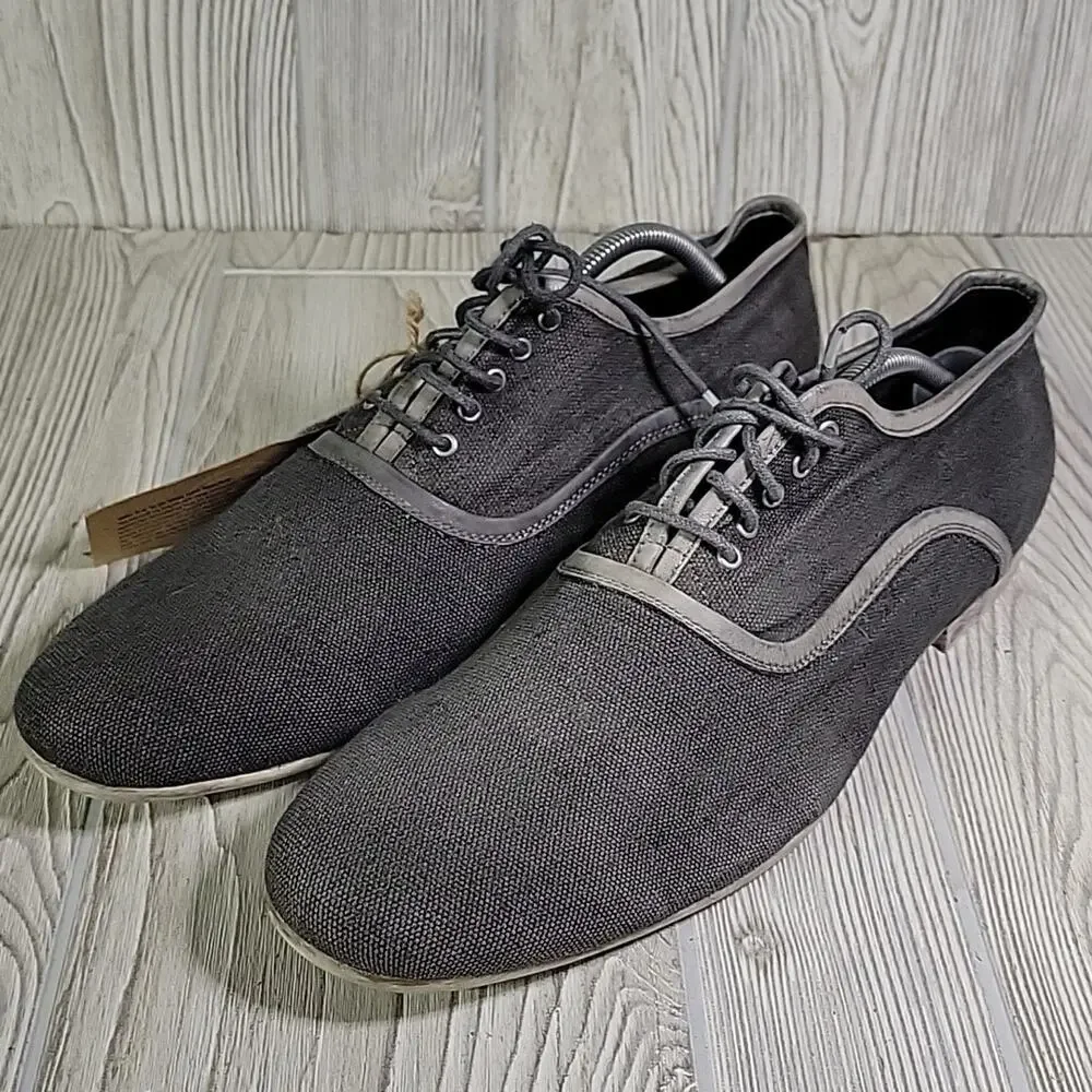 Bed Stu Cosburn Grey Lace Up Oxford Dress Shoes Mens Size 12 NWT